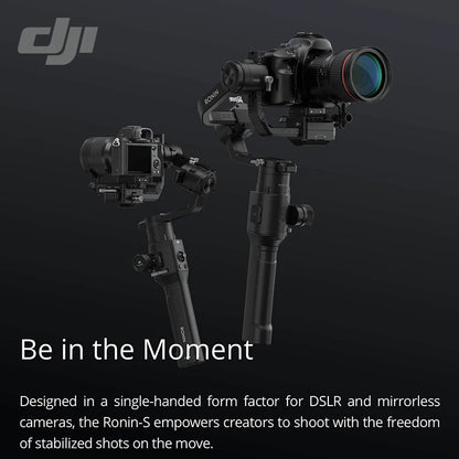 DJI Ronin S Essentials Kit Superior 3-Axis Stabilization Camera Control 3.6 kg Payload Capacity Battery Life 12hrs