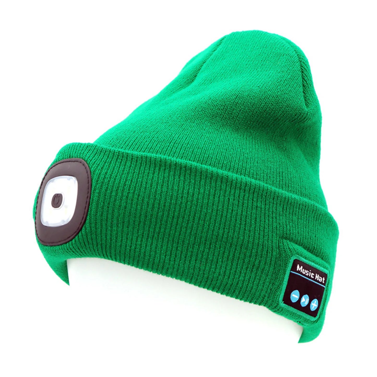 Winter Knitted Beanie Hat with Light Earphone Bluetooth Led Light Luminous Outdoor Mountaineering Handfree Music Headphone Hat