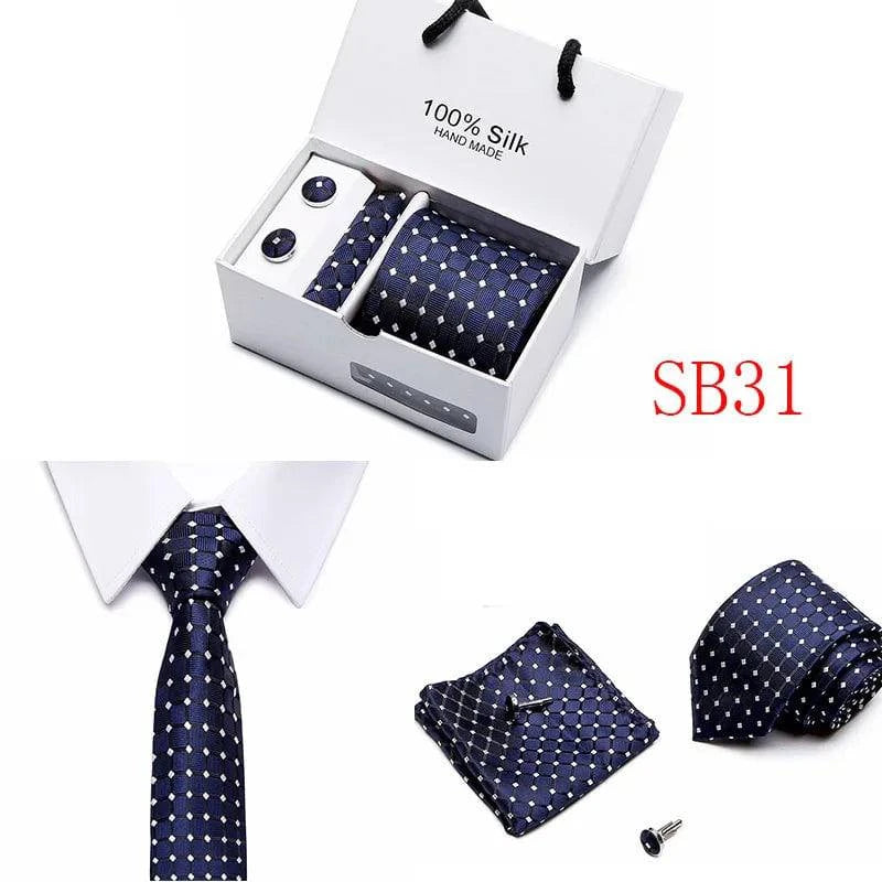 New Plaid men ties set Extra Long Size 145cm*7.5cm Necktie navy blue Paisley Silk Jacquard Woven Neck Tie Suit Wedding Party