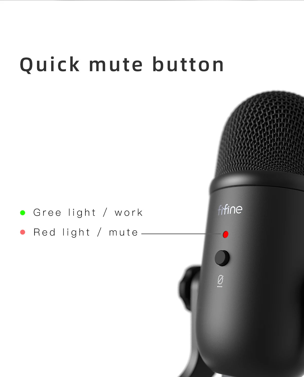 FIFINE USB Microphone for Recording/Streaming/Gaming,professional microphone for PC,Mic Headphone Output&Volume Control-K678