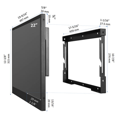 Soulaca 22 Inch Bathroom TV Smart Mirror TV IP66 Waterproof Integrated with Wi-Fi and Bluetooth (2021 Model)