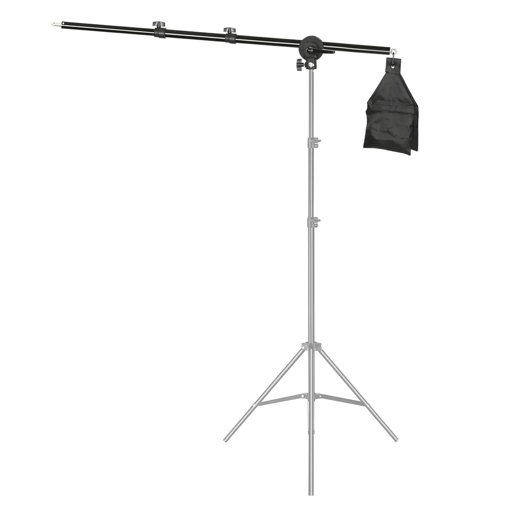 Studio Photo Telescopic Boom Arm Top Light Stand With Sandbag for Speedlite /Mini Flash Strobe /Softbox/LED Video