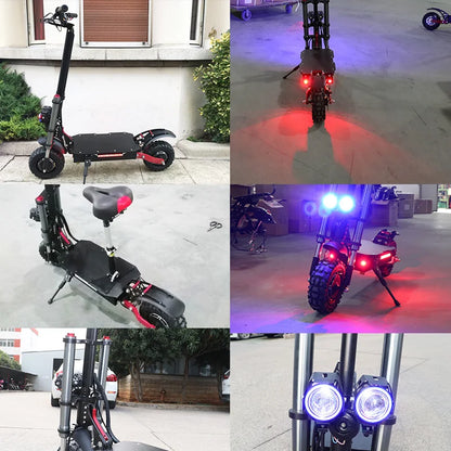 1200W 1300W 2400W 6000W Commuter Seated Adults Electric Scooter 48V/72V E-Scooter 10 inch Tubeless Off Road Tire with LCD