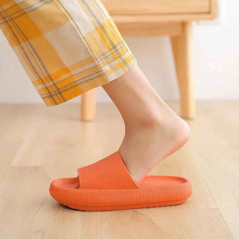 Thick Platform Bathroom Home Slippers Women Fashion Soft Sole EVA Indoor Slides Woman Sandals 2023 Summer Non-slip Flip Flops - MarvelouStore