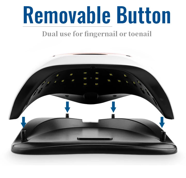 66LEDs Powerful UV LED Nail Dryer For Drying Nail Gel Polish Portable Design With Large LCD Touch Screen Smart Sensor Nail Lamp