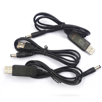 USB Power Boost Line DC 5V to DC 9V / 12V Step UP Module USB Converter Adapter Cable 2.1X5.5MM Plug