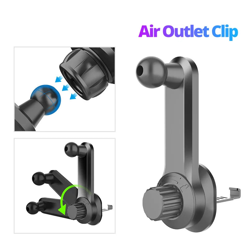 Universal Car Air Vent Clip Upgrade 17mm Ball Head for Magnetic Car Phone Holder Gravity Support Stand Mount Car Charger Bracket