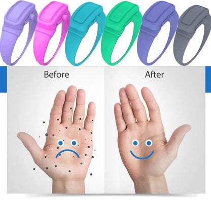 Hand Sanitizer Disinfectant Sub-packing Silicone Bracelet Wristband Hand Dispenser Wearable Hand Sanitizer Dispenser Pumps - MarvelouStoree