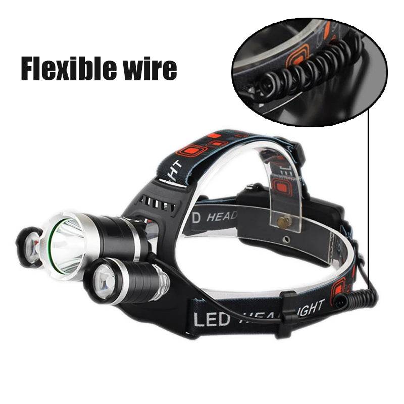 Headlamp 90 degree high Led lighting Head Lamp 4 mode XML T6/R5 LED Headlamp Headlight Camping Fishing headlight Torch Lanterna - MarvelouStoree