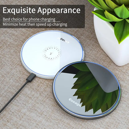 Essager 15W Qi Wireless Charger Fast Wireless Phone Charging Induction Pad For iPhone 12 11 Pro Max X Xiaomi mi 10 Samsung S20