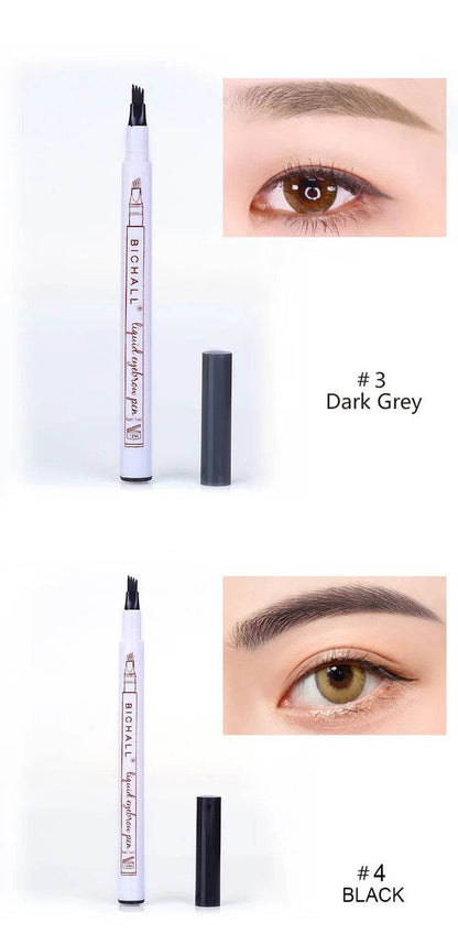 4D Microblading Eyebrow Pen 4 Forks Tip Eyebrow Tattoo Pencil Long Lasting Fine Sketch Liquid Eye Brow Make Up - MarvelouStoree