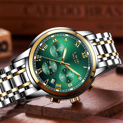 Relojes Hombre 2022 LIGE New Watches Men Luxury Brand Chronograph Male Sport Watches Waterproof Stainless Steel Quartz Men Watch