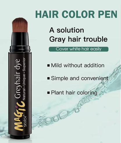 Sevich Hair Dye Pen Hair Root Touch Up Black Brown Hair Color Stick Disposable Hair Dye Cream Brush Easy To Carry Magic Stick