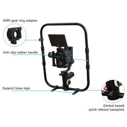 DF DIGITALFOTO Magic Ring I Professional Stabilizer Dual Handle Grip Ring for Single Handle Gimbal Stabilizer Crane 2S 3S RONIN