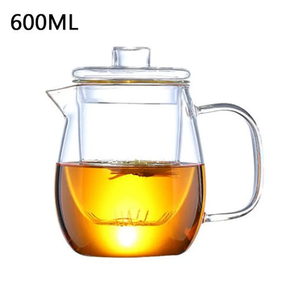 600/1200ml Household Teaware Glass Teapot For Stove Heat Resistant High Temperature Explosion Proof Tea Infuser Milk Tea Set