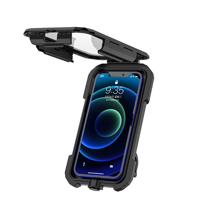 Waterproof Mobile Bike Phone Case Bicycle Motorcycle Phone Holder Handlebar Rear View Mirror Installation For 4.7-6.8 inch Phone