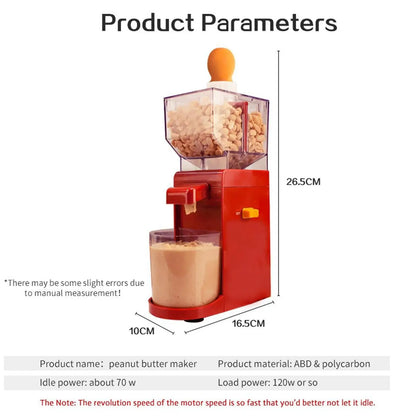 High Performance Peanut Butter Maker Nut Butter Food Processor Makes Non Dairy Mini Peanut Butter Machine for Oat Milk Maker