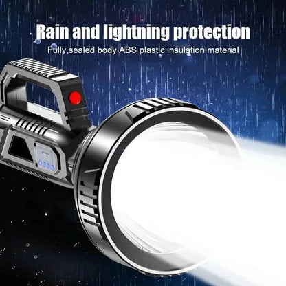 High Power LED Flashlight Waterproof Fishing Lantern Torch USB Rechargeable Powerful Spotlight Searchlight Camping Lamp - MarvelouStoree