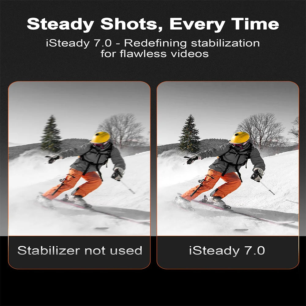 Hohem Official-website iSteady M6 3-Axis Gimbal Cell phone stabilizer with AI Magnetic Fill Light Full Color Video Record Vlogg