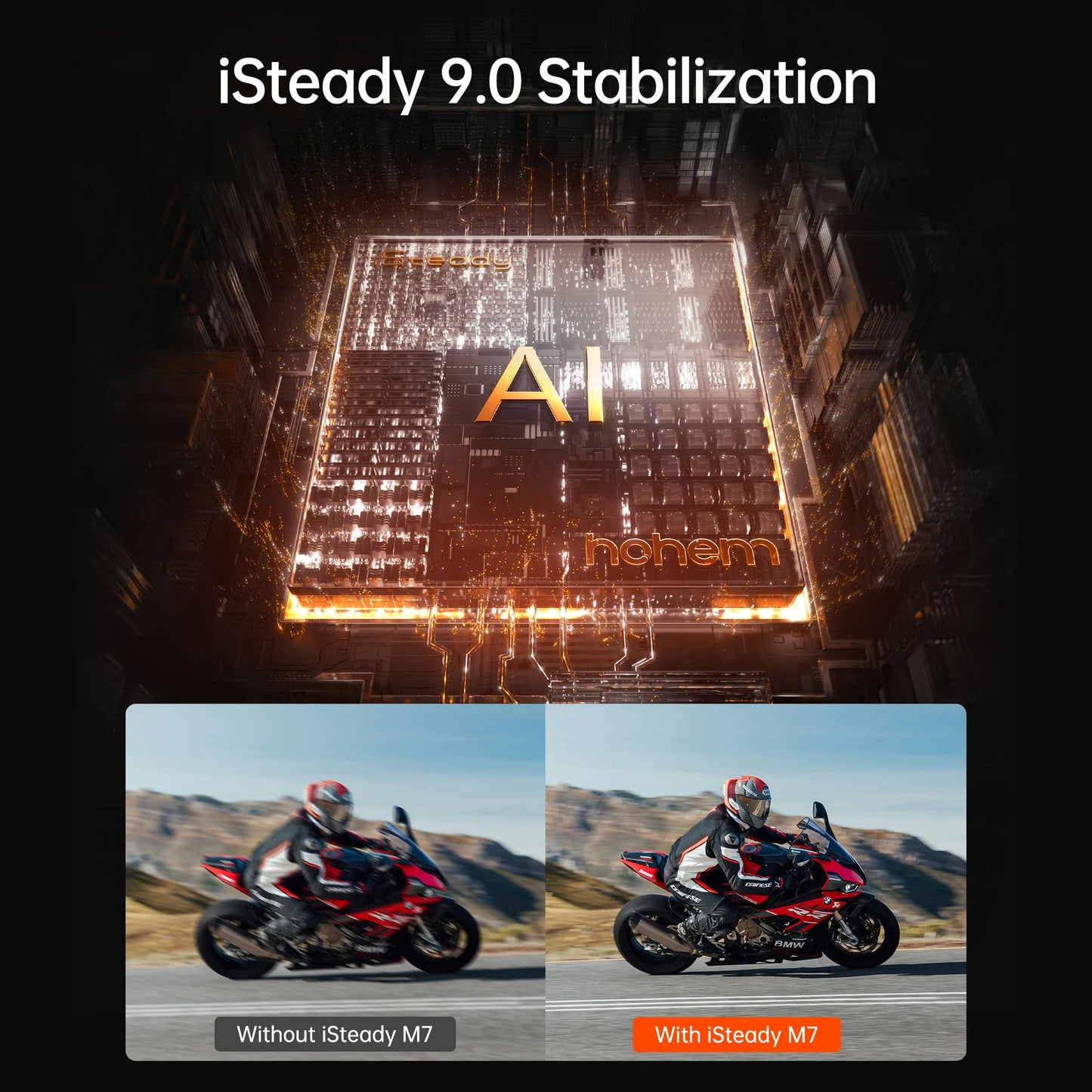 Marveloustoree Hohem official-website isteady М7 Stabilizer Ai Face Tracking 3-Axis Phone Gimbal Built-in Selfie Stick iPhone16/Samsung Gimbal