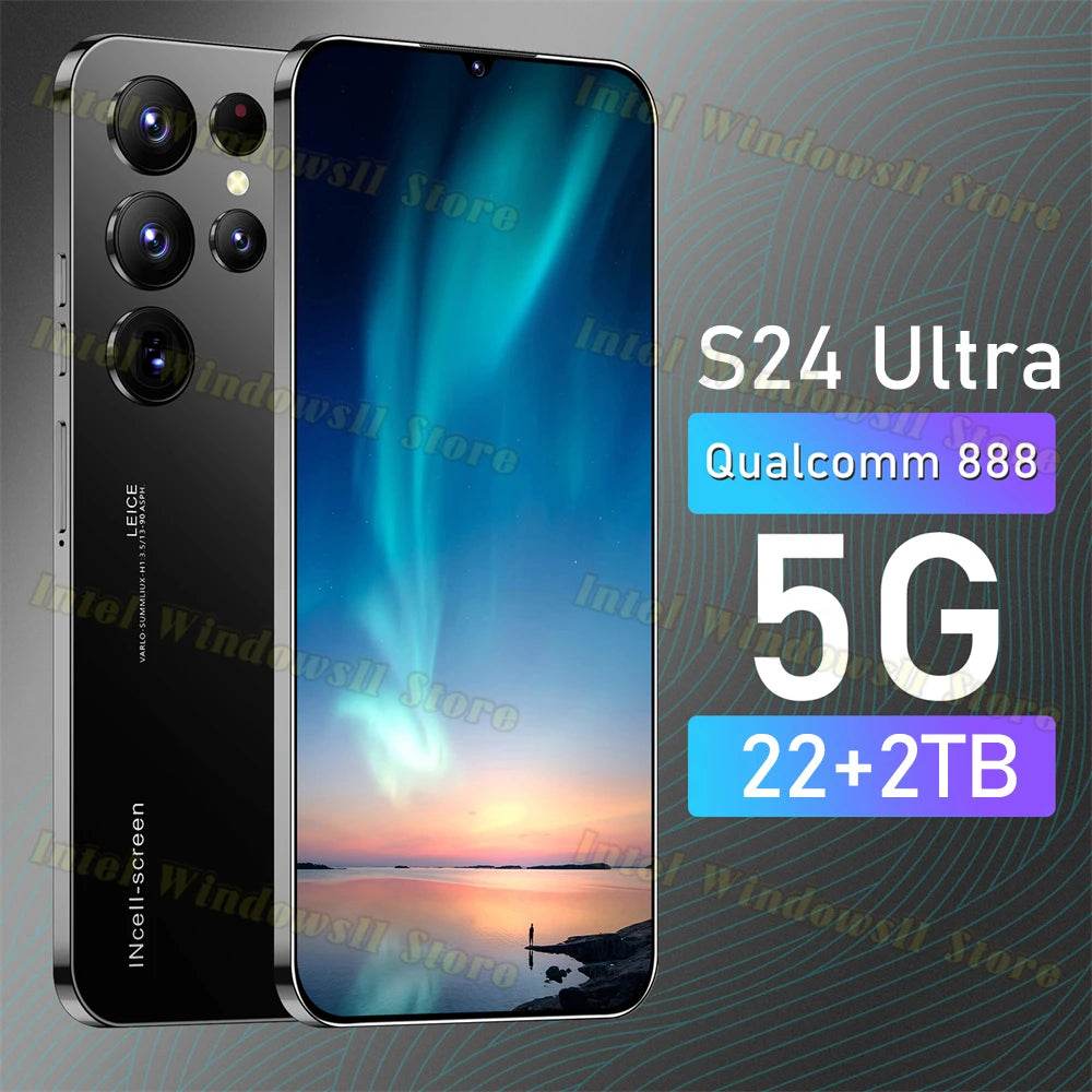 Hot New S24 Ultra Smart phone CASE 7.3 inch Full Screen 4G/5G Cell Phone 22TB+2TB 7800mAh Mobile Phones Global Version Celulares - MarvelouStoree