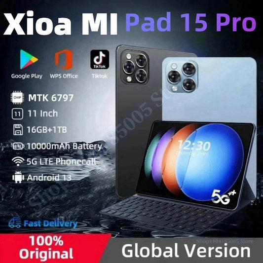 Hot Pad 15 Pro Tablet PC Original Global Version 16GB 2024 GB Original Tab Android14 11 inch 5G Dual SIM GPS Bluetooth WiFi WPS - MarvelouStoree