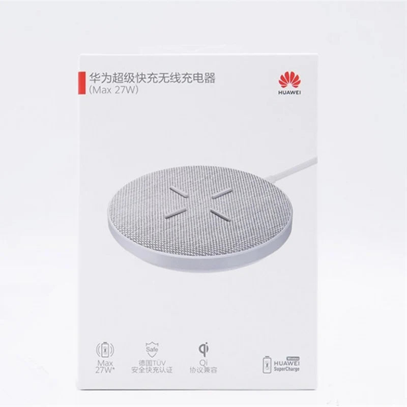 Huawei Wireless Charger Max 27W CP61 Super Charge For Huawei Qi Standard Charge For iPhone 15/14/13/12/11 Series