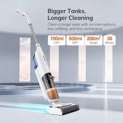 ILIFE W90 Cordless Wireless Wet Dry Cleaning Smart Washing Mop Robot,5500Pa Suction,1 Min Self Cleaning,Large Dual Water Tank