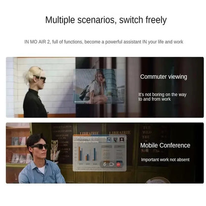 INMO AIR 2 AR Glasses Augmented Reality AR+AIGC with Camera Quad-core 2+32GB Support GPT AI AR Glasses