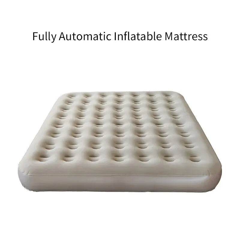 Interior Air Mattress Glamping Mats PVC Inflatable Sleeping Mattress Luxury 2 Person Camping Bed Mat Built-in Pump Thicken Mat - MarvelouStoree