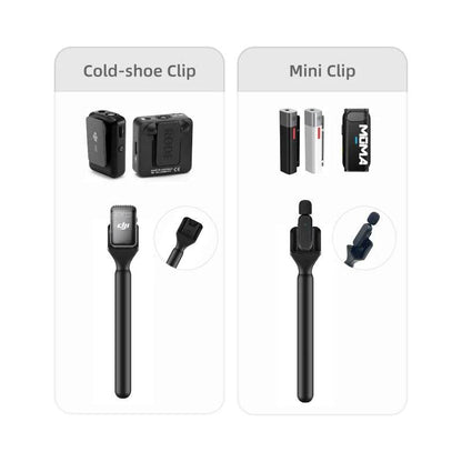 Interview mic adapter Microphone handheld adopter Mic Handle Adoptor cold shoe clip mini clip for DJI MIC 2/Boya Link/MOMA Lark - MarvelouStoree