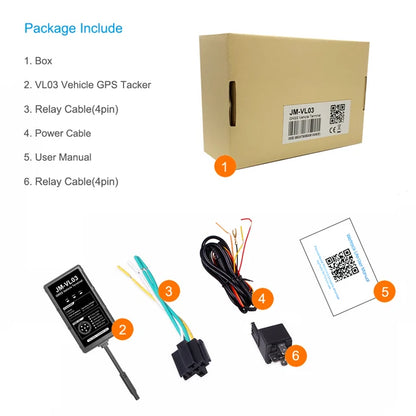 JIMIMX JM-VL03 4G Vehicle Tracker 9-90V GPS For Motorcycle Stop Engine Remote Scooter Tracking Car Against Theft  LTE Locator DC