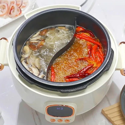 Marveloustoree Smart fast cooker three-grid inner tank electric pressure cooker household rice cooker double-grid multi-functional electric hot pot Yuanya