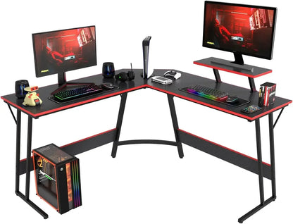 L Shaped Desk Corner Gaming Desk Computer Desk with Large Desktop Studying and Working  for Home and Work Place