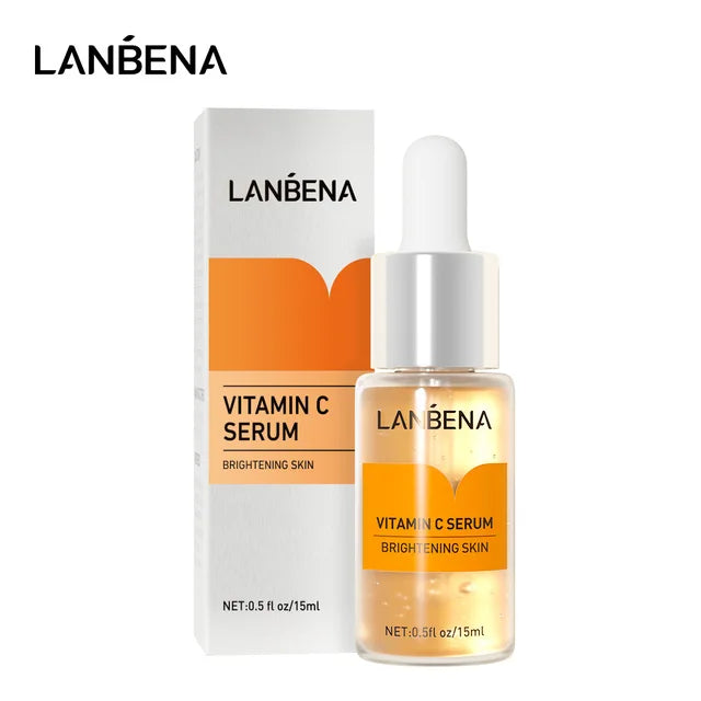 LANBENA Hyaluronic Acid Vitamin C Six Peptide Pore and Acne Treatment Serum Deep Hydration Brighten Skin Anti-Aging Essence