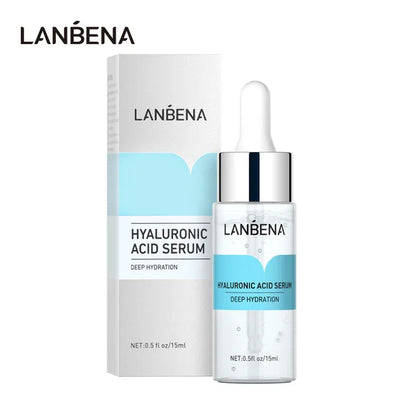 LANBENA Hyaluronic Acid Vitamin C Six Peptide Pore and Acne Treatment Serum Deep Hydration Brighten Skin Anti-Aging Essence