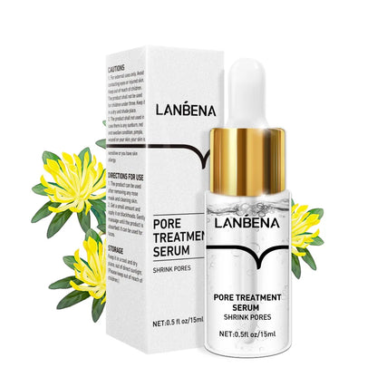 LANBENA Hyaluronic Acid Vitamin C Six Peptide Pore and Acne Treatment Serum Deep Hydration Brighten Skin Anti-Aging Essence