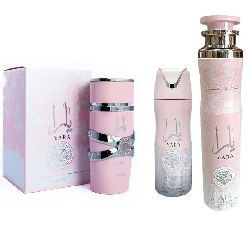 Marveloustoree LATTAFA YARA PERFUME, YARA SPRAY & AIR FRESHENERFloral Fragrance Pack Bottle Gift Prop Tropical Scented Scent Aroma