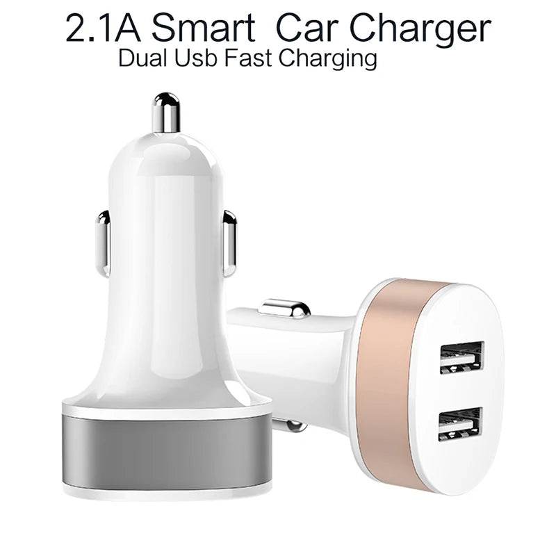 USB Car Charger For Phone 5V 2.1 A Mobile Phone Charger For iPhone Fast USB Charger Adapter - MarvelouStoree