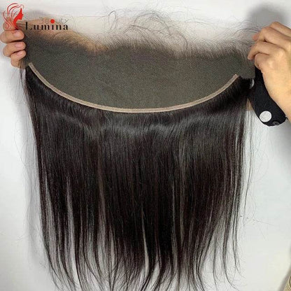 Lace Frontal Closure 13X4 Straight Frontal Only 100% Human Hair 13x4 Frontal Ear to Ear Lace Frontal with Pre Plucked Baby Hair - MarvelouStoree