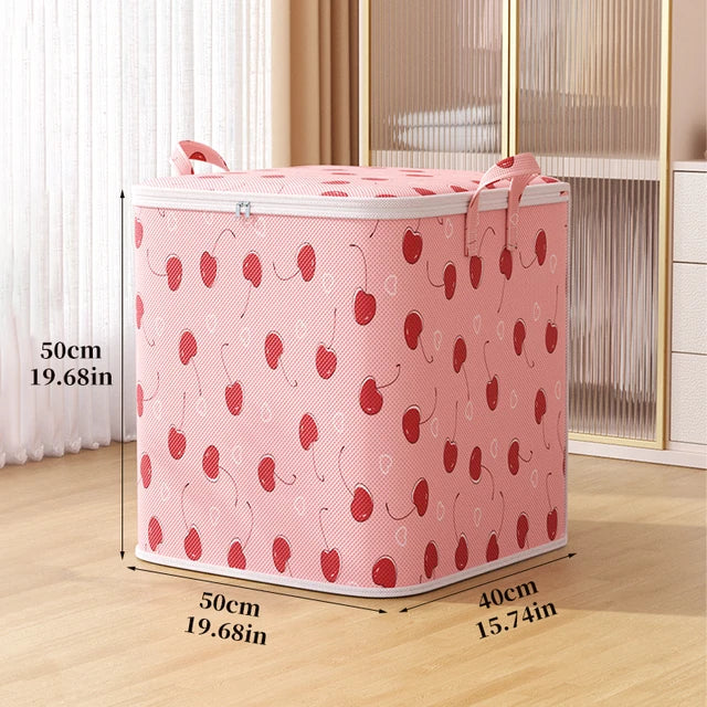 Marveloustoree Large capacity clothing storage bag Portable clothing quilt storage bag Bedroom organizer foldable dust-proof quilt zipper bag