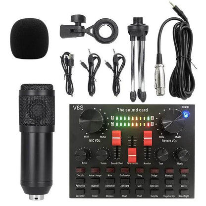 Likheung V8S+800 Audio Mixer with Voice changer,Podcast Mixer,Sound Card for Phone Gaming Karaoke Studio Live Streaming Podcast - MarvelouStoree