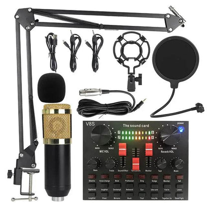 Likheung V8S+800 Audio Mixer with Voice changer,Podcast Mixer,Sound Card for Phone Gaming Karaoke Studio Live Streaming Podcast - MarvelouStoree