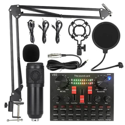 Likheung V8S+800 Audio Mixer with Voice changer,Podcast Mixer,Sound Card for Phone Gaming Karaoke Studio Live Streaming Podcast - MarvelouStoree