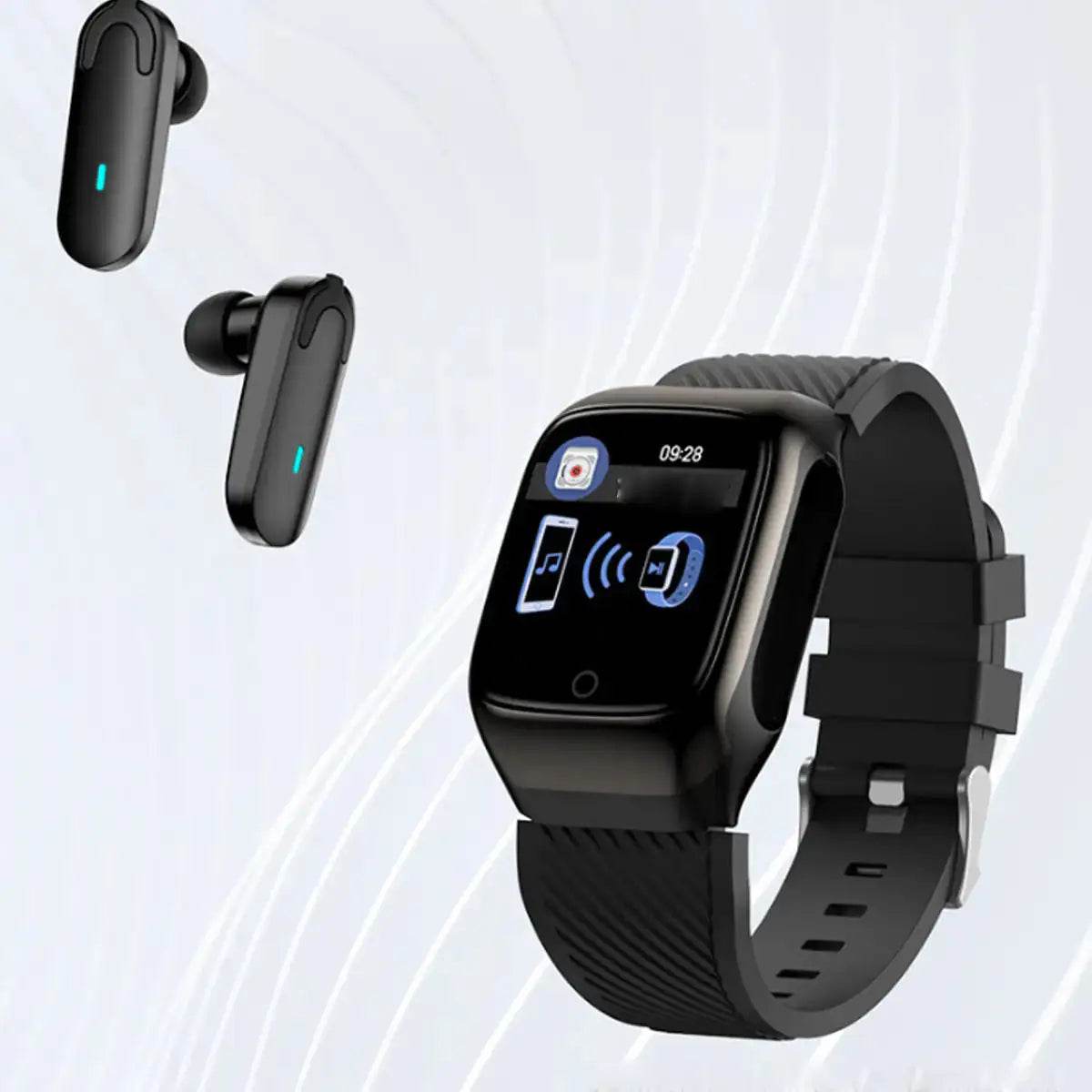 2 in 1 Compact Smart Fit Watch And Bluetooth Earpods - MarvelouStoree