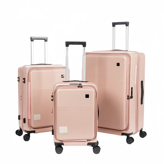 Luggage 3 piece Sets Front Opening Lid Large Size Suitcase 20"24"28 inch Travel Bag Luggage Carry-on Trolley Case Suitcases