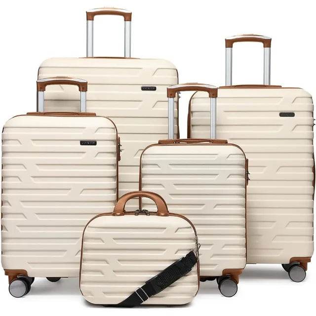 Luggage 5 Piece Sets, Expandable Luggage Sets Clearance, Suitcases with Spinner Wheels, Hard Shell Luggage Carry - MarvelouStoree