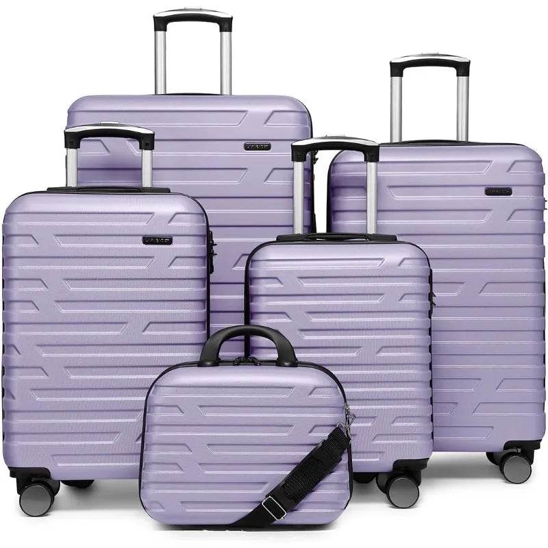 Luggage 5 Piece Sets, Expandable Luggage Sets Clearance, Suitcases with Spinner Wheels, Hard Shell Luggage Carry - MarvelouStoree