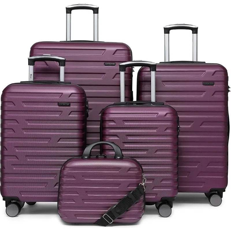 Luggage 5 Piece Sets, Expandable Luggage Sets Clearance, Suitcases with Spinner Wheels, Hard Shell Luggage Carry - MarvelouStoree