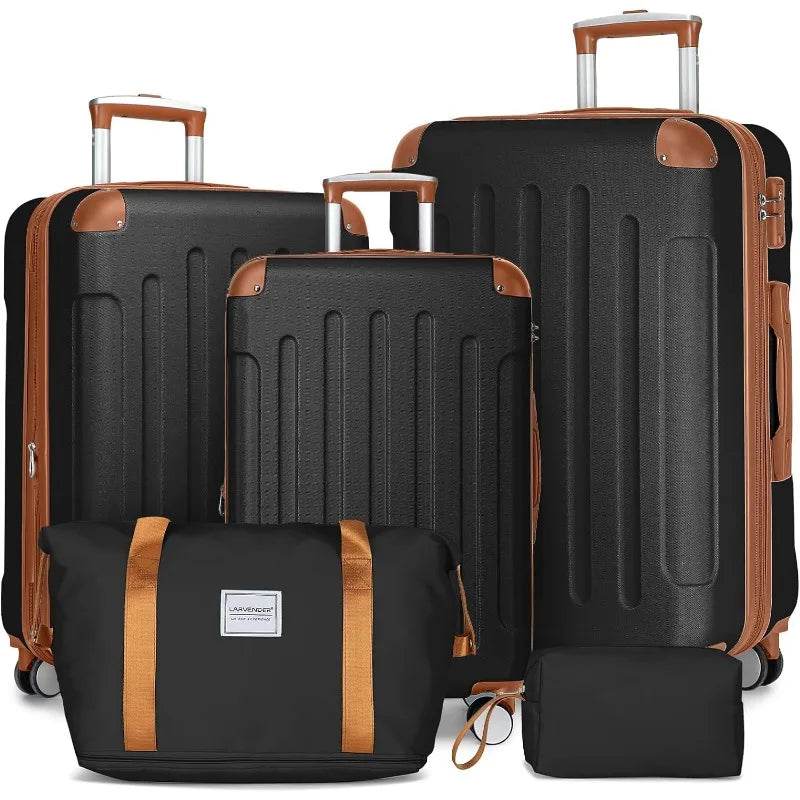 Luggage 5 Piece Sets, Expandable Luggage Sets Clearance, Suitcases with Spinner Wheels, Hard Shell Luggage Carry - MarvelouStoree